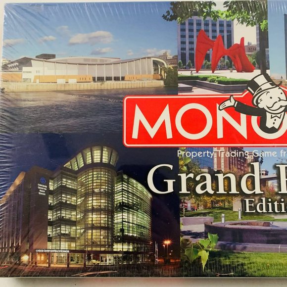 Vintage Monopoly Grand Rapids Edition 2004 Rare Board Game Hasbro Sealed - Picture 2 of 9